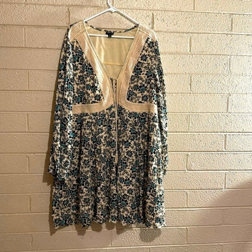Torrid Black and Teal Floral dress